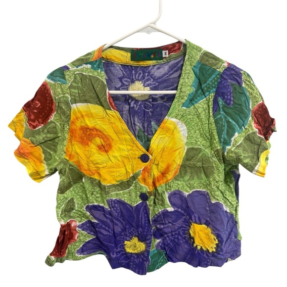 Vintage Jams World Medium Hawaiian Floral Print Maxi Dress and cardigan Set M - Picture 9 of 11
